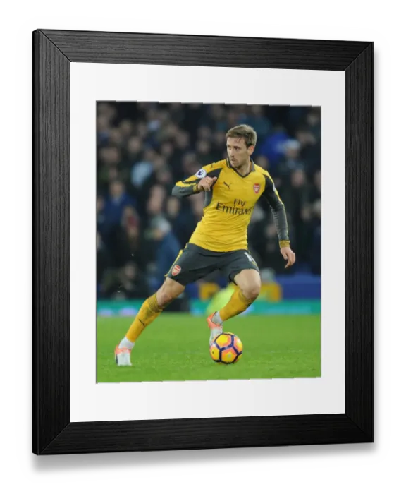 Framed Print : Nacho Monreal in Action: Everton vs Arsenal, Premier League 2016-17