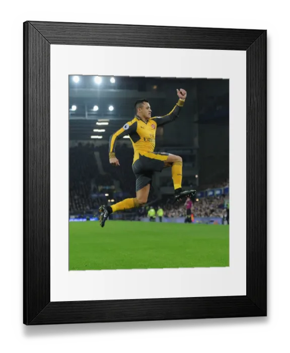 Framed Print : Alexis Sanchez Scores the Winning Goal: Arsenal's Triumph at Everton, Premier League 2016-17 Framed Print : Alexis Sanchez Scores the Winning Goal: Arsenal's Triumph at Everton, Premier League 2016-17