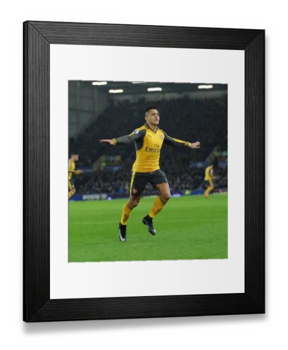 Framed Print : Alexis Sanchez Scores: Arsenal's Thrilling Victory at Everton, Premier League 2016-17 Framed Print : Alexis Sanchez Scores: Arsenal's Thrilling Victory at Everton, Premier League 2016-17