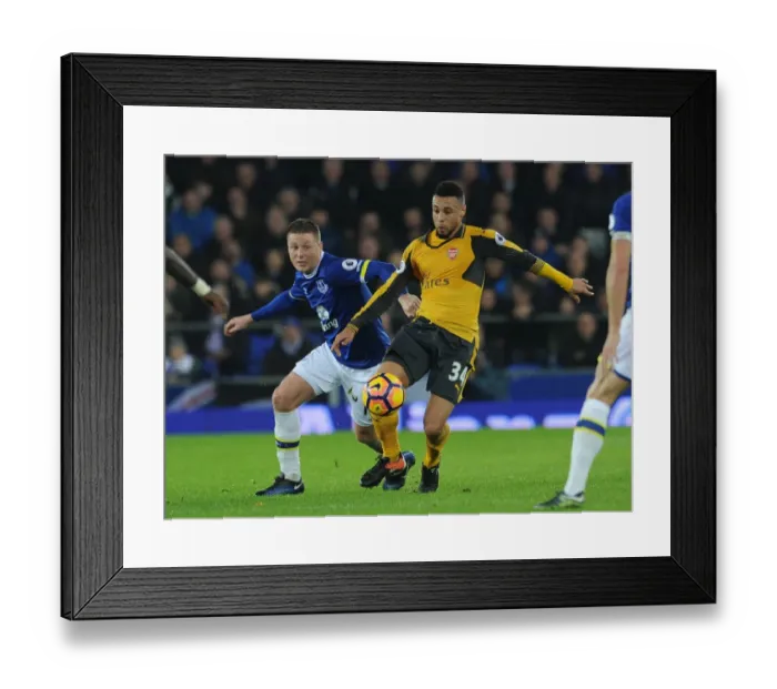 Framed Print : Coquelin vs McCarthy: Intense Battle at Goodison Park - Everton vs Arsenal, Premier League 2016-17