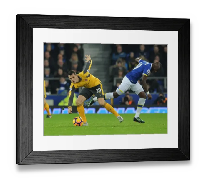 Framed Print : Xhaka vs Valencia: Everton vs Arsenal, Premier League Clash (2016-17) Framed Print : Xhaka vs Valencia: Everton vs Arsenal, Premier League Clash (2016-17)
