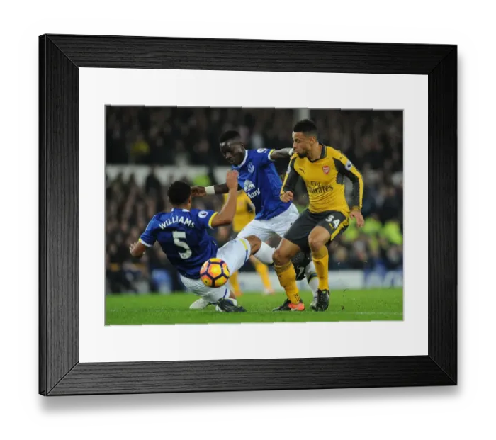 Framed Print : Coquelin Stands Firm: Everton vs. Arsenal, Premier League 2016-17 Framed Print : Coquelin Stands Firm: Everton vs. Arsenal, Premier League 2016-17