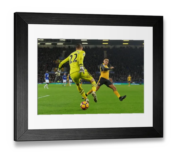 Framed Print : Arsenal's Alexis Sanchez Closes In on Everton's Maarten Stekelenburg in Premier League Showdown (Everton v Arsenal 2016-17) Framed Print : Arsenal's Alexis Sanchez Closes In on Everton's Maarten Stekelenburg in Premier League Showdown (Everton v Arsenal 2016-17)