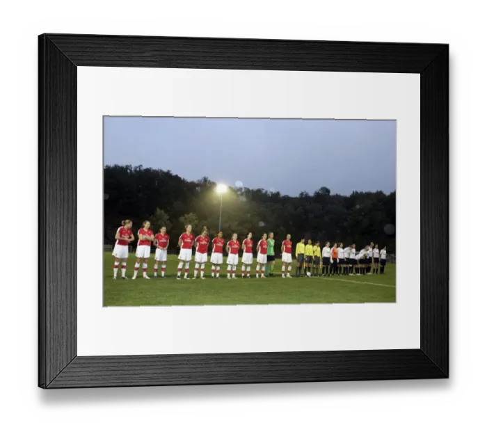 Framed Print : Arsenal Ladies vs FC Zurich Frauen: 7-2 Victory in UEFA Cup Group Stage