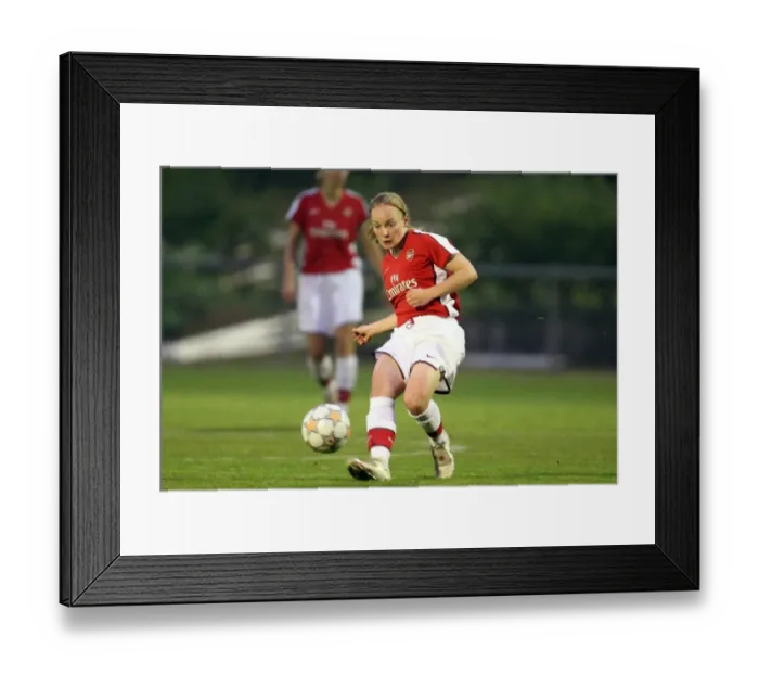 Framed Print : Arsenal's Kim Little Scores in 7-2 Victory over FC Zurich in UEFA Cup