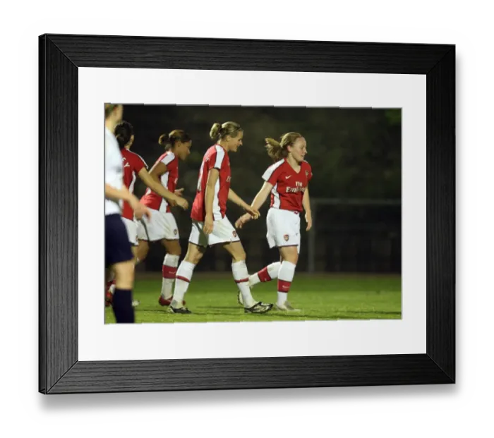 Framed Print : Kim Little celebrates scoring her 2nd goal Arsenals 6th