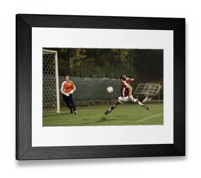 Framed Print : Jayne Ludlow scores her 1st goal Arsenals 4th Framed Print : Jayne Ludlow scores her 1st goal Arsenals 4th