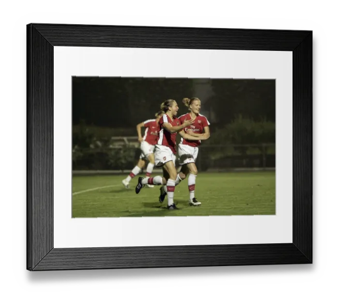 Framed Print : Jayne Ludlow celebrates scoring her 1st goal Arsenal s