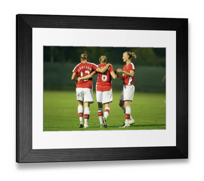 Framed Print : Kelly Smith celebrates scoring Arsenals 2nd goal with Framed Print : Kelly Smith celebrates scoring Arsenals 2nd goal with