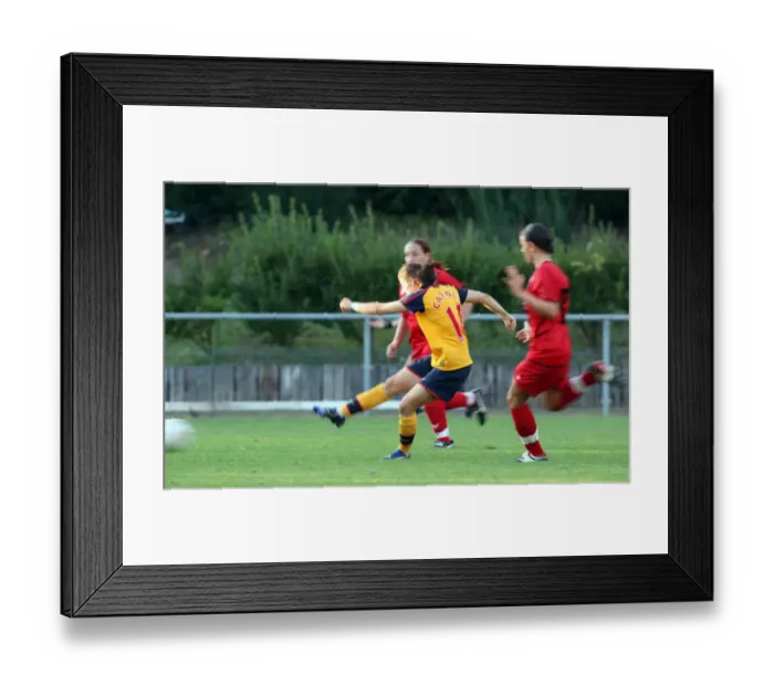 Framed Print : Karen Carney scores her 1st goal for Arsenal