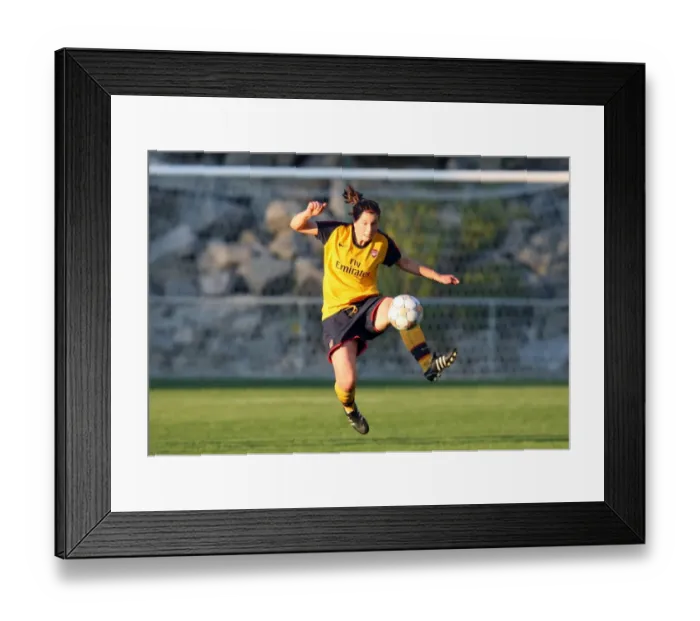 Framed Print : Niamh Fahey in Action: Arsenal Crushes Neulengbach 6-0 in UEFA Cup
