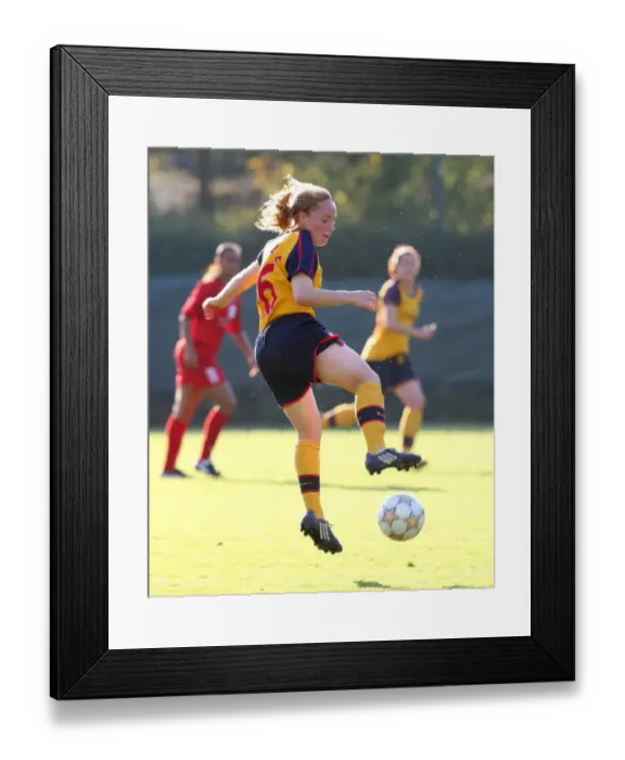 Framed Print : Arsenal's Kim Little Stars in 6-0 UEFA Cup Win over Neulengbach Framed Print : Arsenal's Kim Little Stars in 6-0 UEFA Cup Win over Neulengbach