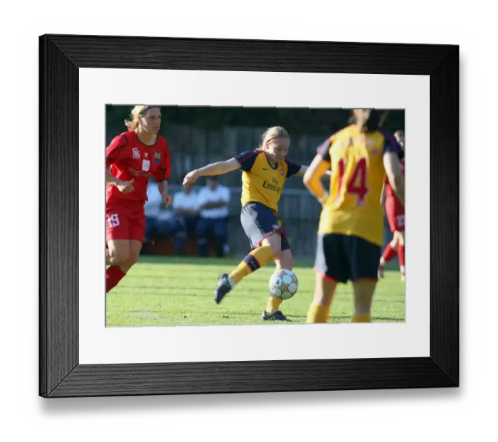 Framed Print : Kim Little scores a goal for Arsenal Framed Print : Kim Little scores a goal for Arsenal