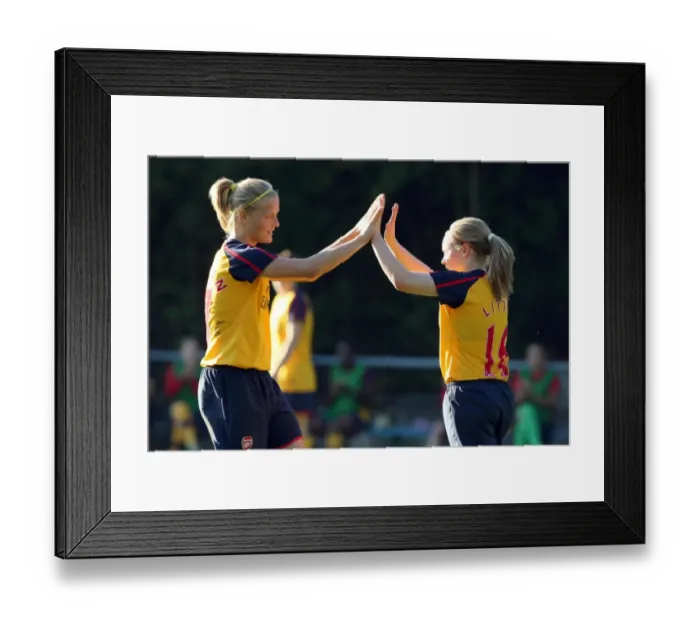 Framed Print : Kim Little celebrates scoring for Arsenal with Katie Chapman Framed Print : Kim Little celebrates scoring for Arsenal with Katie Chapman