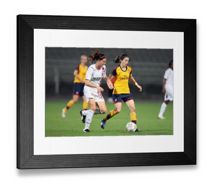 Framed Print : Karen Carney (Arsenal) Lotta Schelin (Lyon)