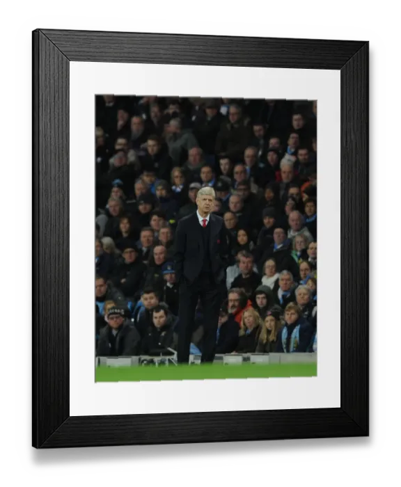 Framed Print : Arsene Wenger at Manchester City vs Arsenal, Premier League 2016-17