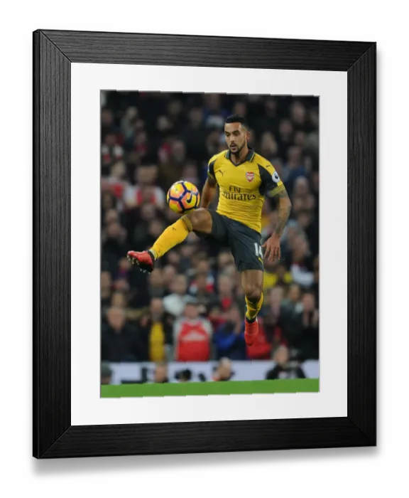 Framed Print : Theo Walcott in Action: Arsenal vs. Manchester City, Premier League 2016-17