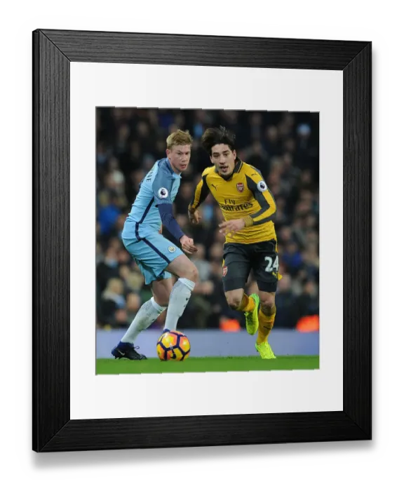 Framed Print : Bellerin Battles Past De Bruyne: Manchester City vs. Arsenal, Premier League 2016-17 Framed Print : Bellerin Battles Past De Bruyne: Manchester City vs. Arsenal, Premier League 2016-17