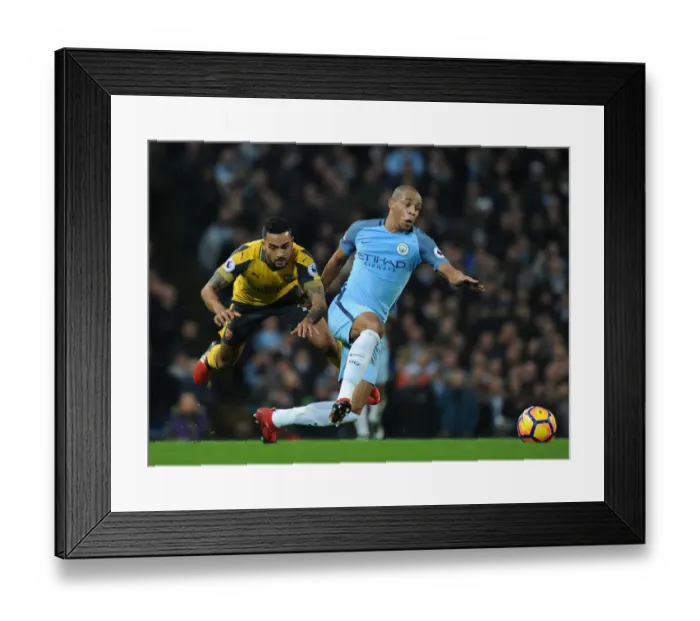Framed Print : Theo Walcott vs. Fernando: Intense Battle at the Etihad - Manchester City vs. Arsenal, Premier League 2016-17 Framed Print : Theo Walcott vs. Fernando: Intense Battle at the Etihad - Manchester City vs. Arsenal, Premier League 2016-17