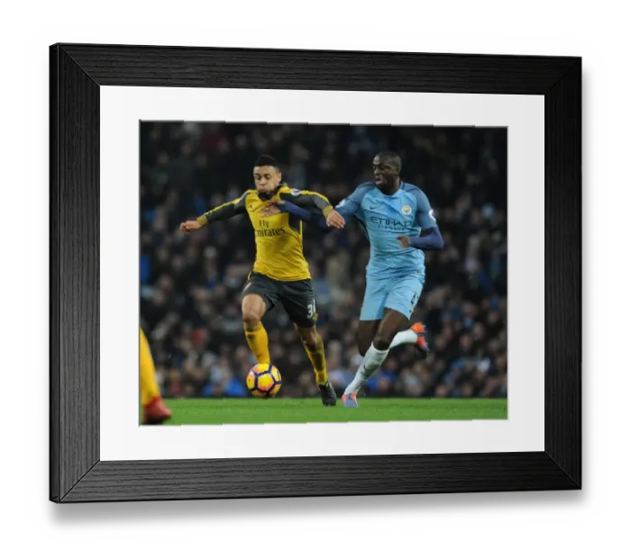 Framed Print : Clash of Titans: Coquelin vs. Yaya Toure - Manchester City vs. Arsenal, Premier League 2016-17 Framed Print : Clash of Titans: Coquelin vs. Yaya Toure - Manchester City vs. Arsenal, Premier League 2016-17
