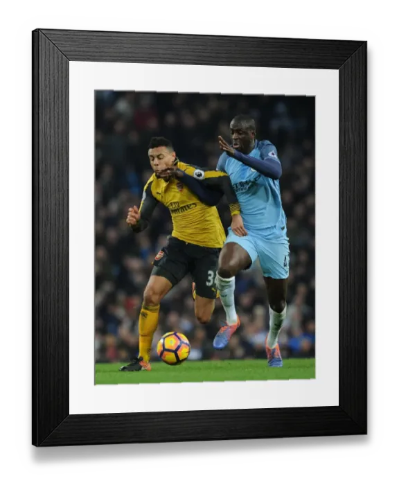 Framed Print : Clash of the Midfield Titans: Coquelin vs. Yaya Toure, Premier League 2016-17 Framed Print : Clash of the Midfield Titans: Coquelin vs. Yaya Toure, Premier League 2016-17