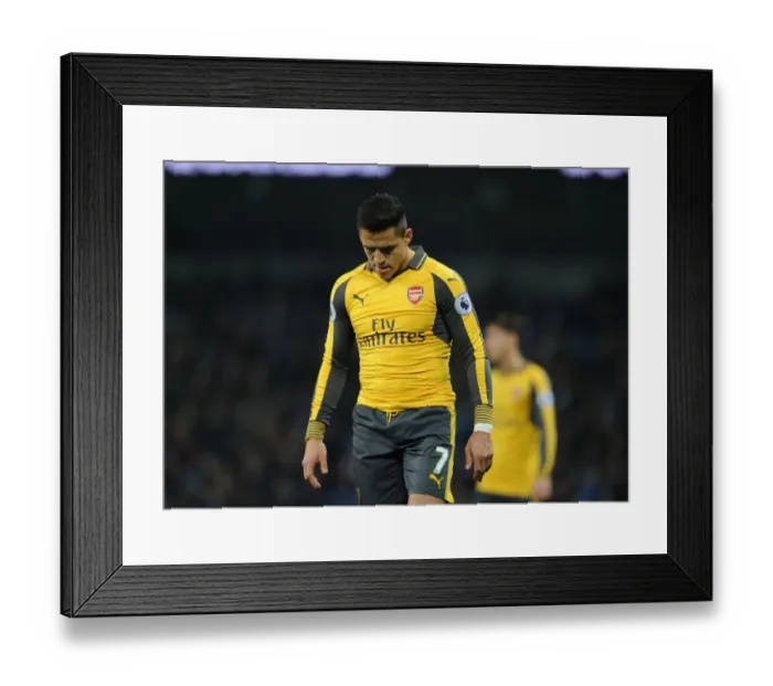 Framed Print : Alexis Sanchez vs. Manchester City: A Premier League Rivalry (2016-17)