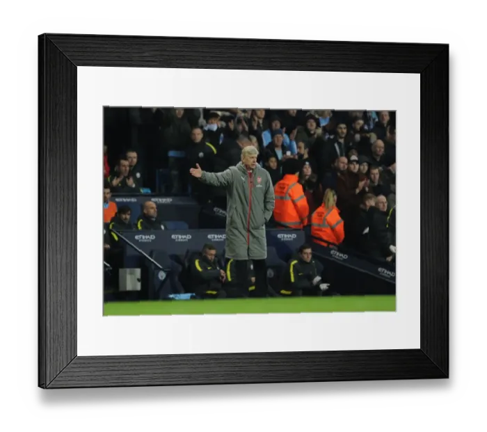 Framed Print : Arsene Wenger at Manchester City vs Arsenal, Premier League 2016-17