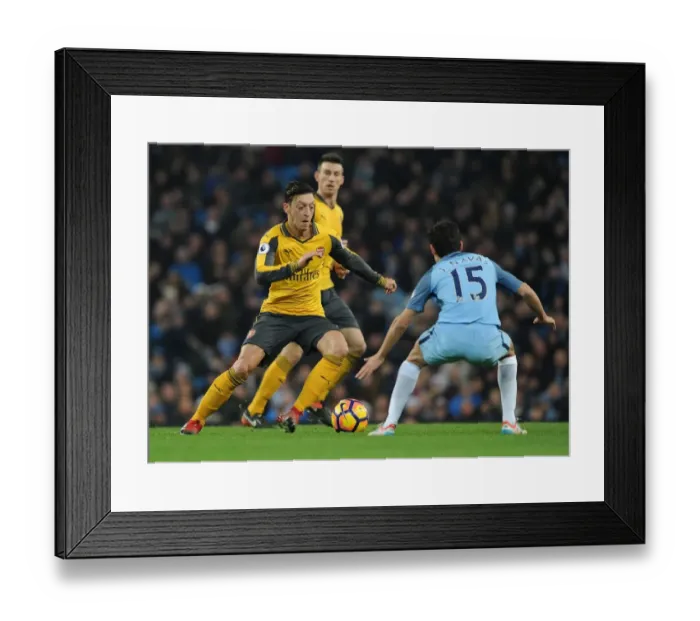 Framed Print : Mesut Ozil vs Jesus Navas: Clash of the Stars in Manchester City vs Arsenal, Premier League 2016-17 Framed Print : Mesut Ozil vs Jesus Navas: Clash of the Stars in Manchester City vs Arsenal, Premier League 2016-17