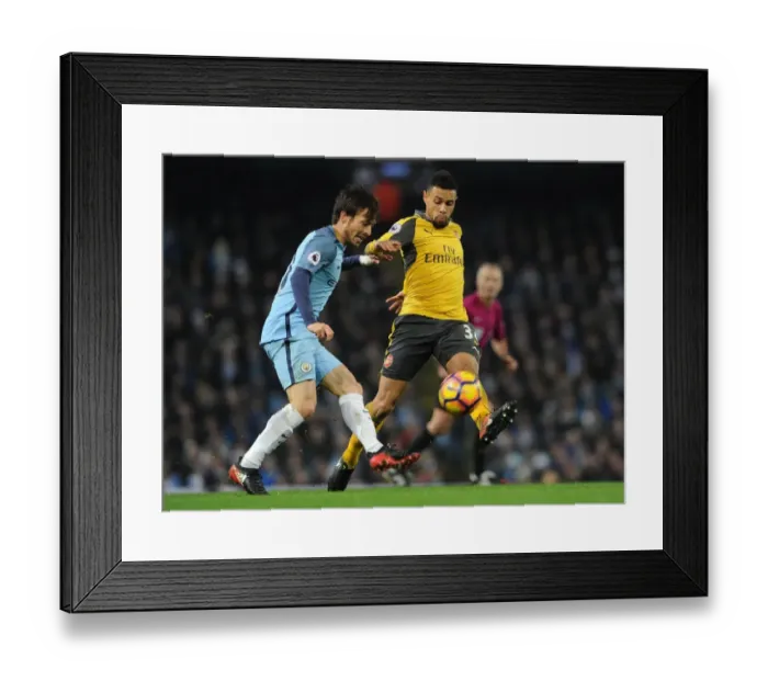 Framed Print : Clash at the Etihad: Coquelin vs. Silva - Manchester City vs. Arsenal, Premier League 2016-17 Framed Print : Clash at the Etihad: Coquelin vs. Silva - Manchester City vs. Arsenal, Premier League 2016-17