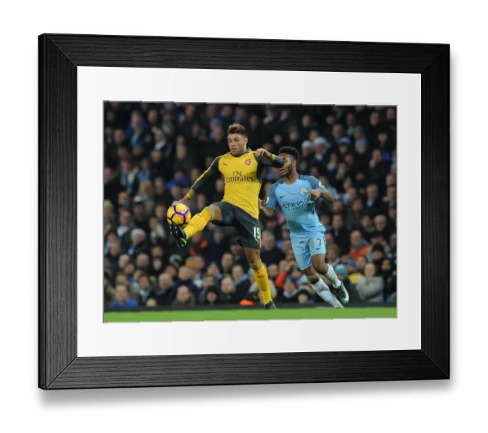 Framed Print : Clash of Stars: Oxlade-Chamberlain vs. Sterling - A Premier League Battle of Talents (Manchester City vs. Arsenal, 2016-17) Framed Print : Clash of Stars: Oxlade-Chamberlain vs. Sterling - A Premier League Battle of Talents (Manchester City vs. Arsenal, 2016-17)