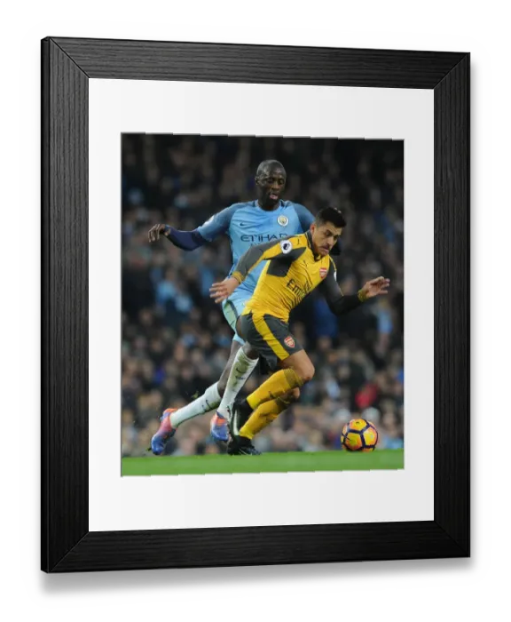 Framed Print : Clash of Titans: Sanchez vs. Toure - Manchester City vs. Arsenal, Premier League, 2016 Framed Print : Clash of Titans: Sanchez vs. Toure - Manchester City vs. Arsenal, Premier League, 2016