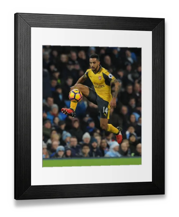 Framed Print : Theo Walcott in Action: Manchester City vs Arsenal, Premier League 2016-17