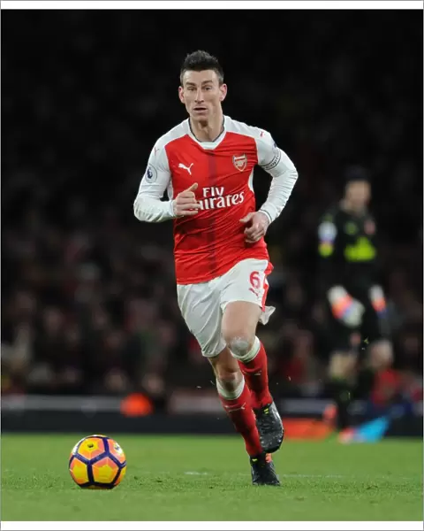 Arsenal's Koscielny in Action against West Bromwich Albion (2016-17)