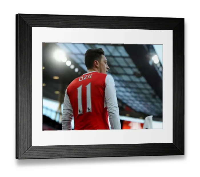 Framed Print : Arsenal's Mesut Ozil in Action Against West Bromwich Albion, Premier League 2016-17