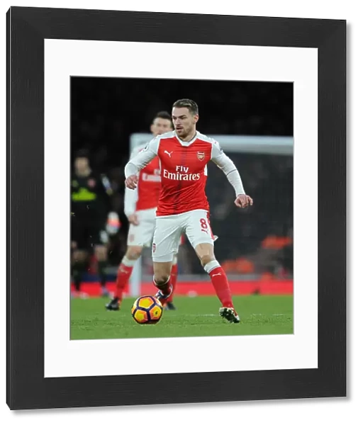 Arsenal's Aaron Ramsey in Action against West Bromwich Albion, Premier League 2016-17