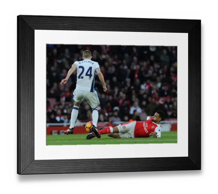 Framed Print : Coquelin vs. Fletcher: Battle in the Midfield - Arsenal v West Bromwich Albion, Premier League (December 2016)