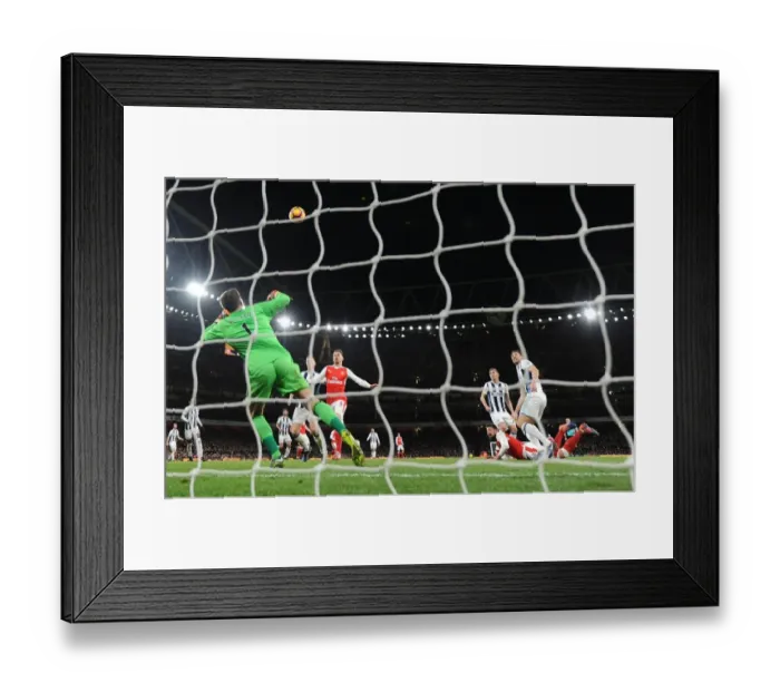 Framed Print : Olivier Giroud's Game-Winning Goal: Arsenal Triumphs Over West Bromwich Albion in the Premier League, 2016-17