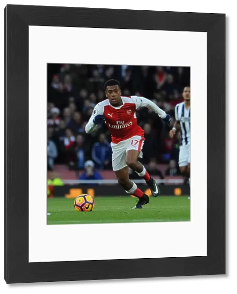 Alex Iwobi (Arsenal). Arsenal 1: 0 West Bromwich Albion. Premier League. Emirates Stadium