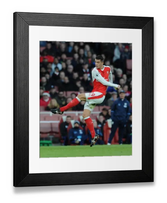 Framed Print : Granit Xhaka: Arsenal Midfielder in Action against West Bromwich Albion, Premier League 2016-17 Framed Print : Granit Xhaka: Arsenal Midfielder in Action against West Bromwich Albion, Premier League 2016-17
