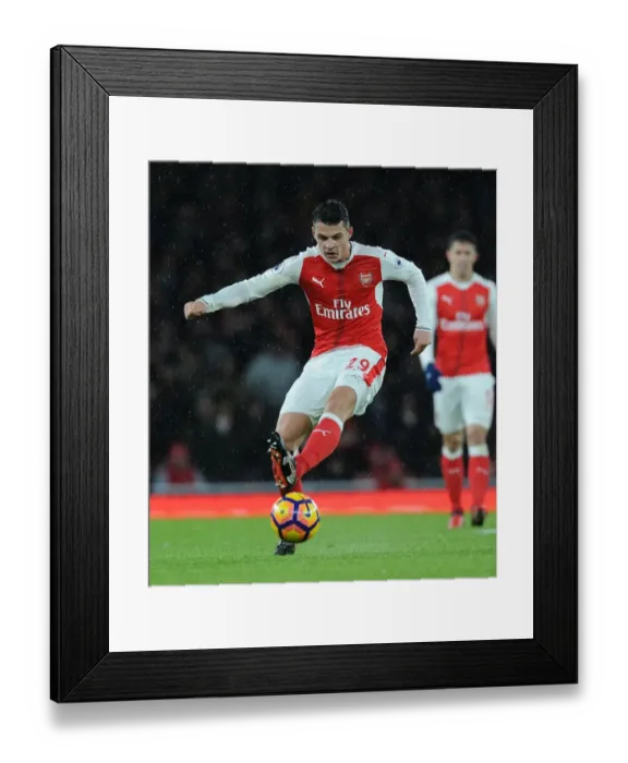 Framed Print : Granit Xhaka: Arsenal Midfielder in Action Against Crystal Palace, Premier League 2016-17 Framed Print : Granit Xhaka: Arsenal Midfielder in Action Against Crystal Palace, Premier League 2016-17