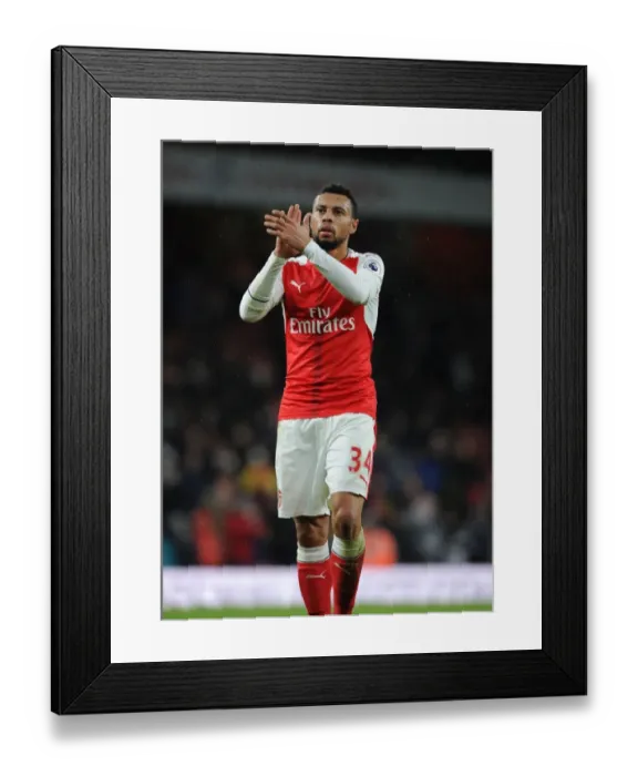 Framed Print : Francis Coquelin's Emotional Outburst: Arsenal's Victory Against Crystal Palace (Premier League 2016-17)