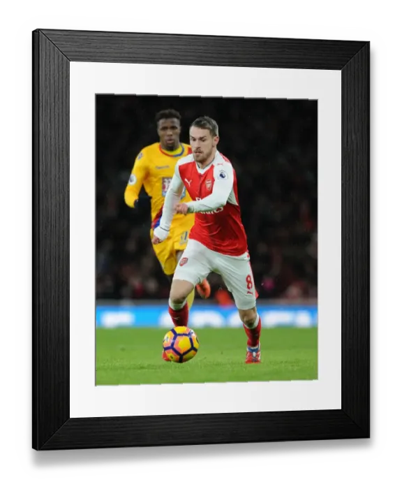 Framed Print : Arsenal vs. Crystal Palace: Aaron Ramsey in Action at the Emirates Stadium, Premier League 2016-17