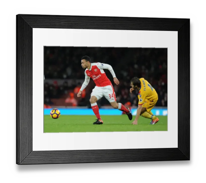 Framed Print : Arsenal vs. Crystal Palace: Coquelin vs. Flamini Clash in Premier League Showdown