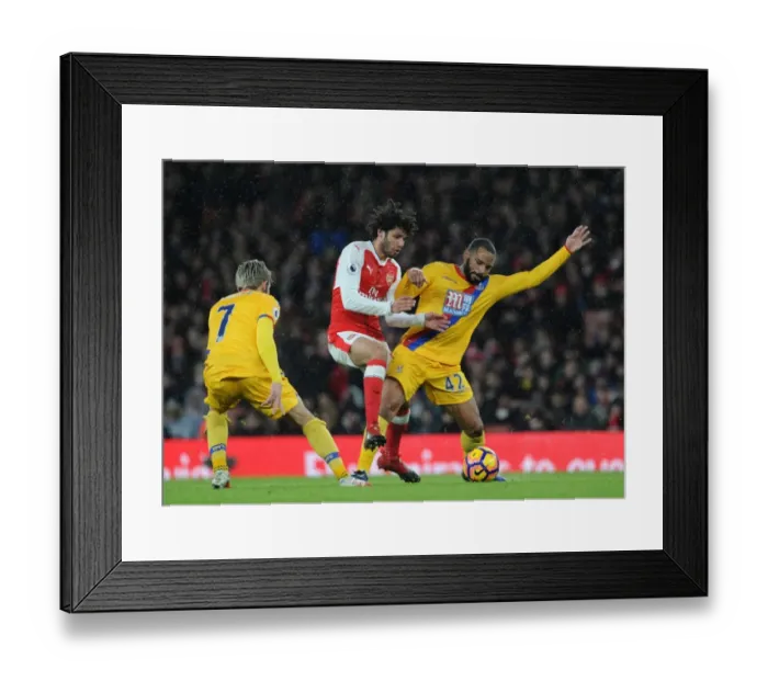Framed Print : Arsenal vs Crystal Palace: Intense Battle Between Elneny and Crystal Palace's Midfielders Framed Print : Arsenal vs Crystal Palace: Intense Battle Between Elneny and Crystal Palace's Midfielders