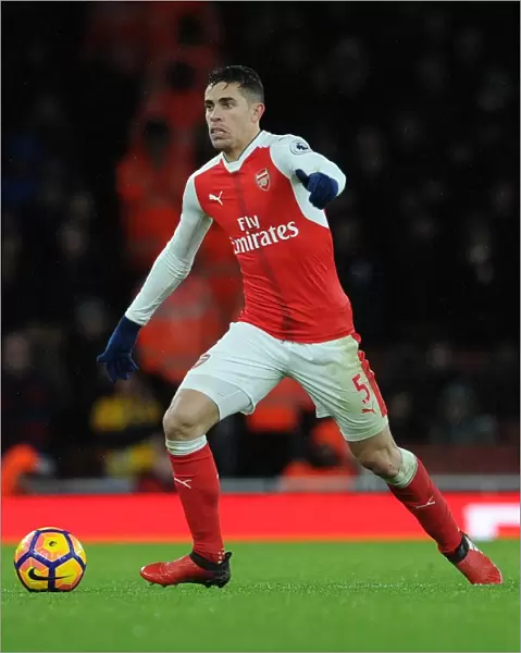 Arsenal's Gabriel in Action Against Crystal Palace, Premier League 2016-17