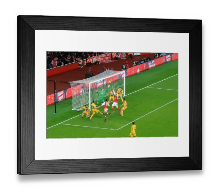 Framed Print : Alex Iwobi Scores Arsenal's Second Goal Against Crystal Palace, Premier League 2016-17
