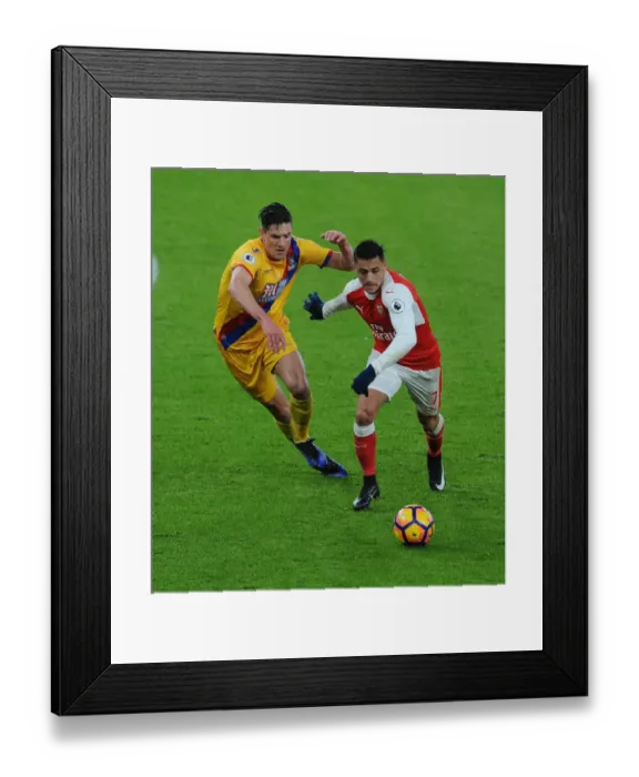 Framed Print : Arsenal's Alexis Sanchez vs. Crystal Palace's Martin Kelly: A Premier League Face-Off Framed Print : Arsenal's Alexis Sanchez vs. Crystal Palace's Martin Kelly: A Premier League Face-Off