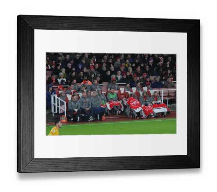 Framed Print : Arsene Wenger on the Arsenal Bench: Arsenal v Crystal Palace, Premier League 2016-17