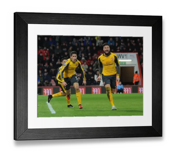 Framed Print : Giroud's Hat-Trick: Arsenal's Triumph Over AFC Bournemouth in the 2016-17 Premier League Framed Print : Giroud's Hat-Trick: Arsenal's Triumph Over AFC Bournemouth in the 2016-17 Premier League