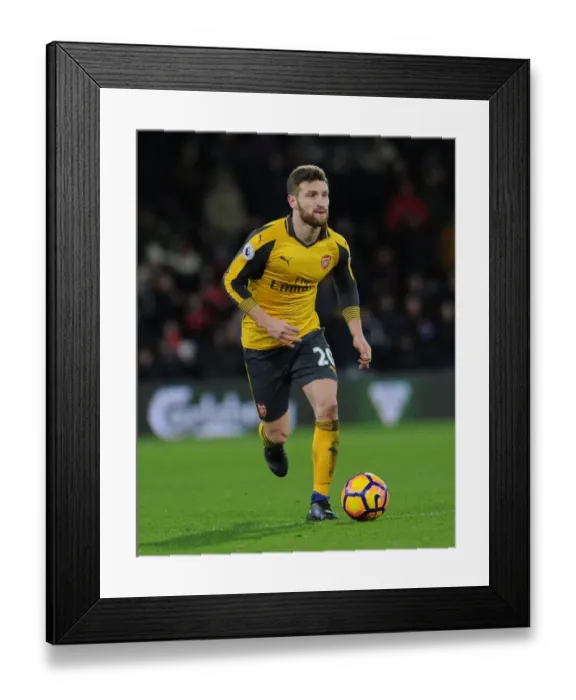 Framed Print : Mustafi in Action: Arsenal vs. Bournemouth, Premier League 2016-17